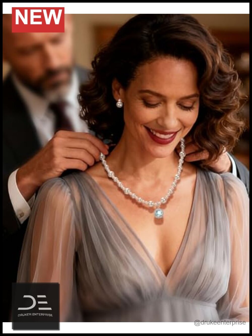 Swarovski Pearl Necklace & Earrings Set 925 Sterling Silver - Picture 4 of 6